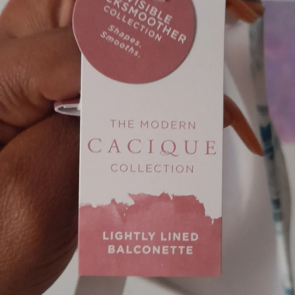 Cacique... Invisible Backsmoother Lightly Lined Balconette Bra, 40H - Picture 10 of 11